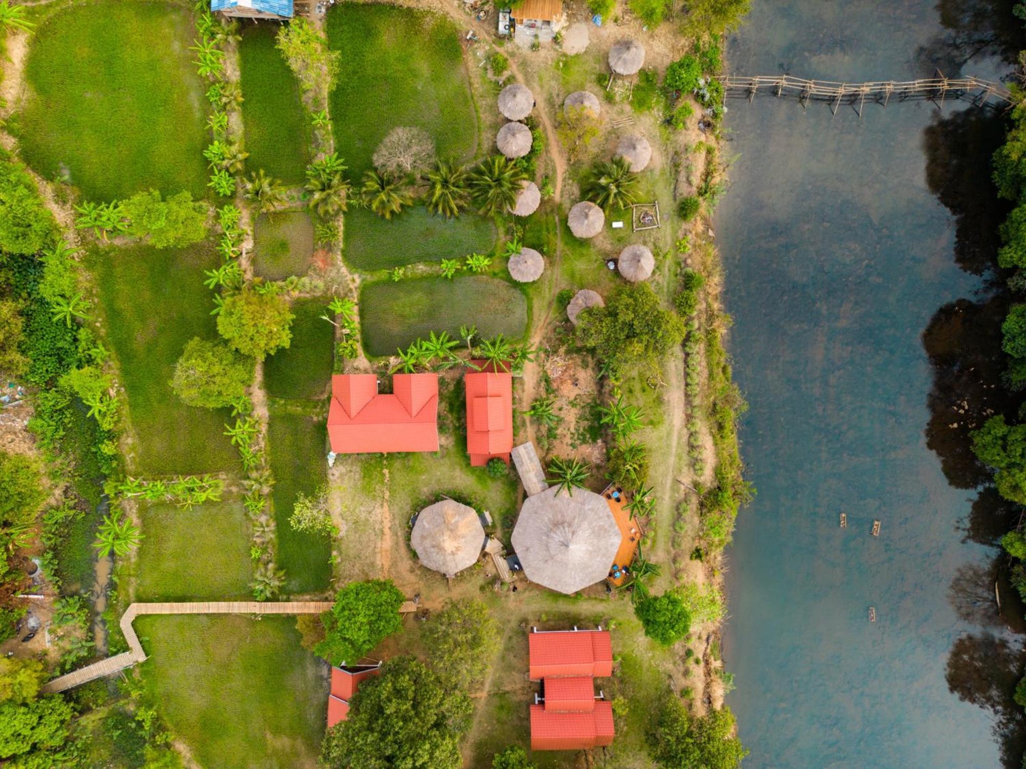 Bolaven Garden Bungalow And Tent - Tad Lo Ban Kiangtat Eksteriør bilde